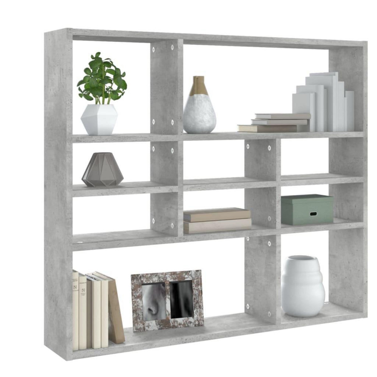 VIDAXL Etagere murale Gris beton 90x16x78 cm Bois d'ingenierie
