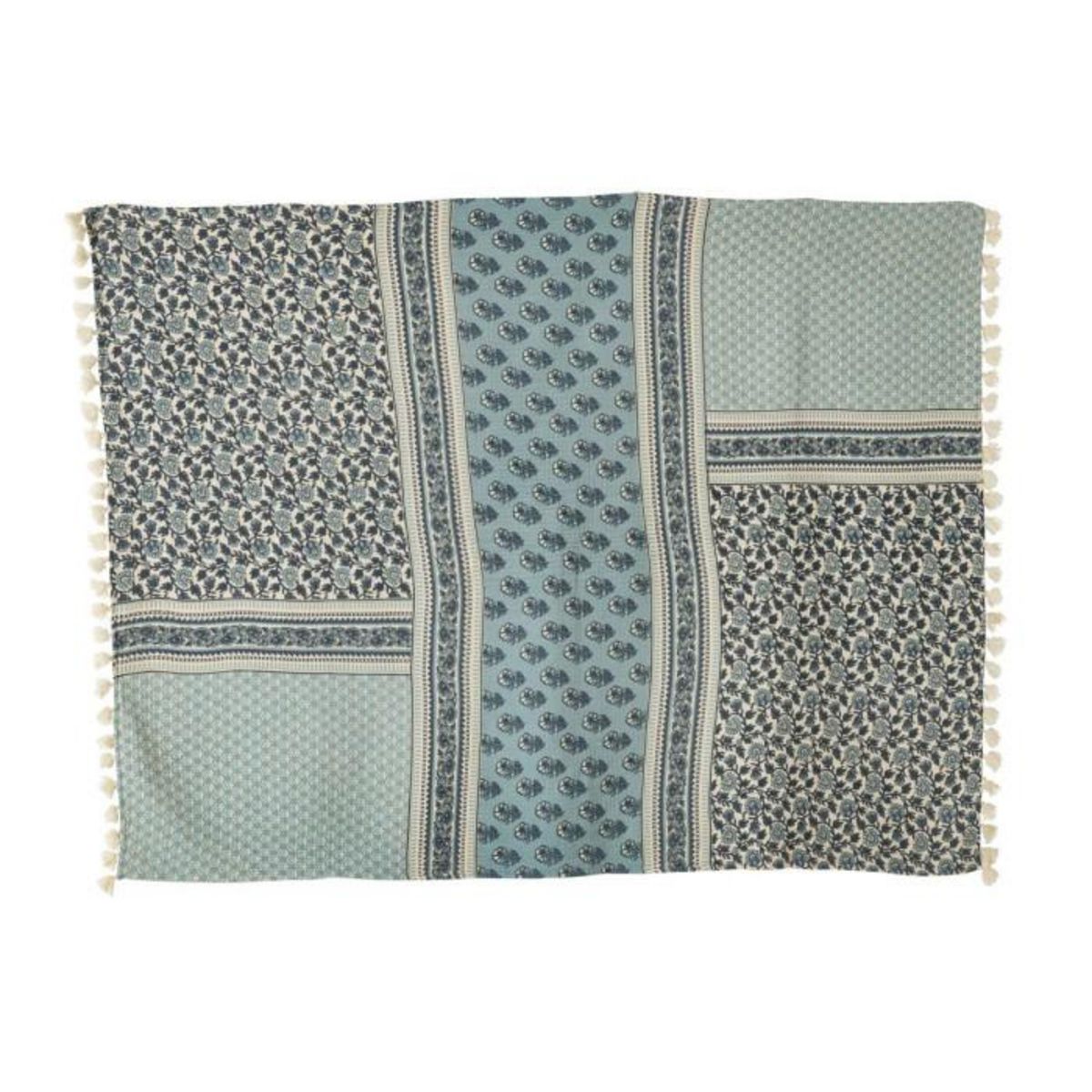 Paris Prix Plaid Imprimé  Fleurs  130x180cm Bleu