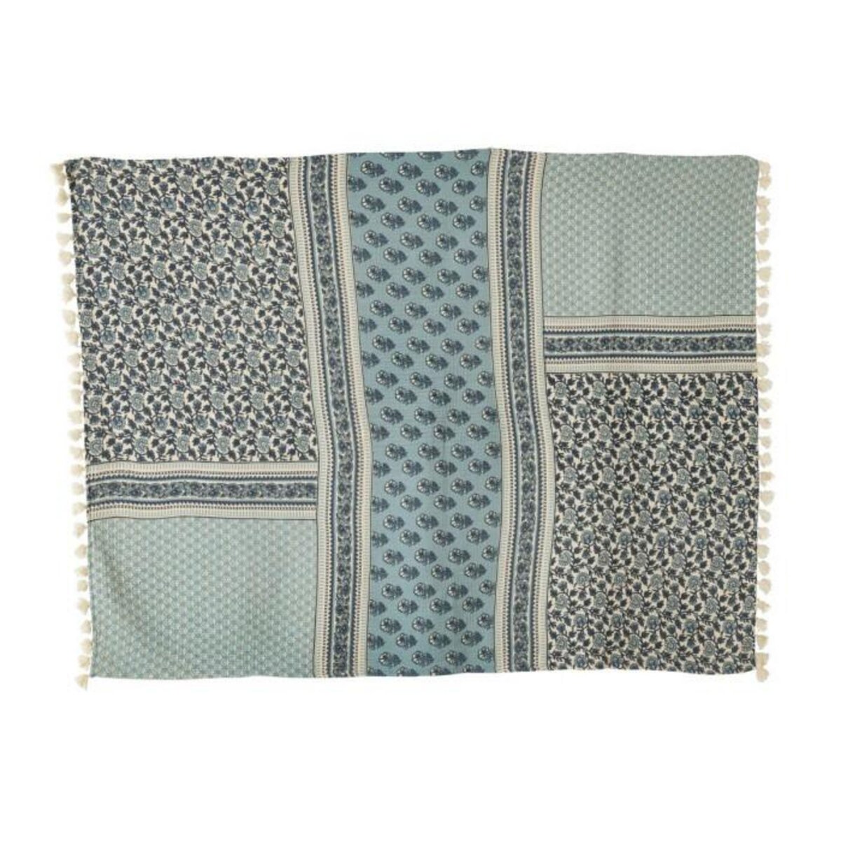 Paris Prix Plaid Imprimé  Fleurs  130x180cm Bleu