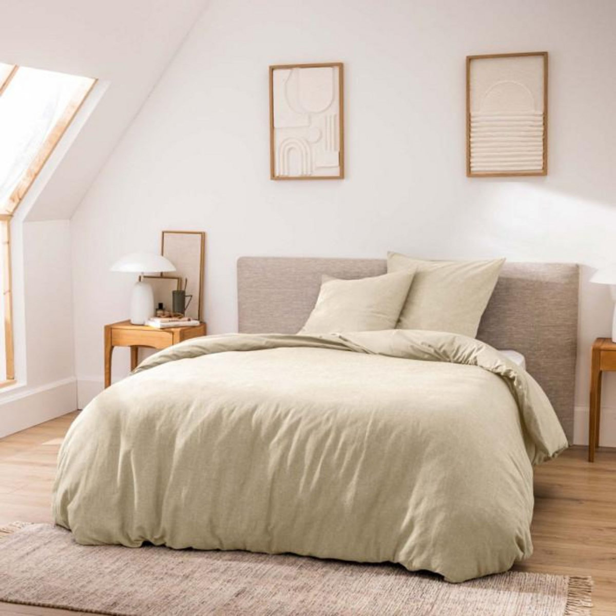 Paris Prix Parure de Lit 3 Pièces  Meline  260x240cm Sable