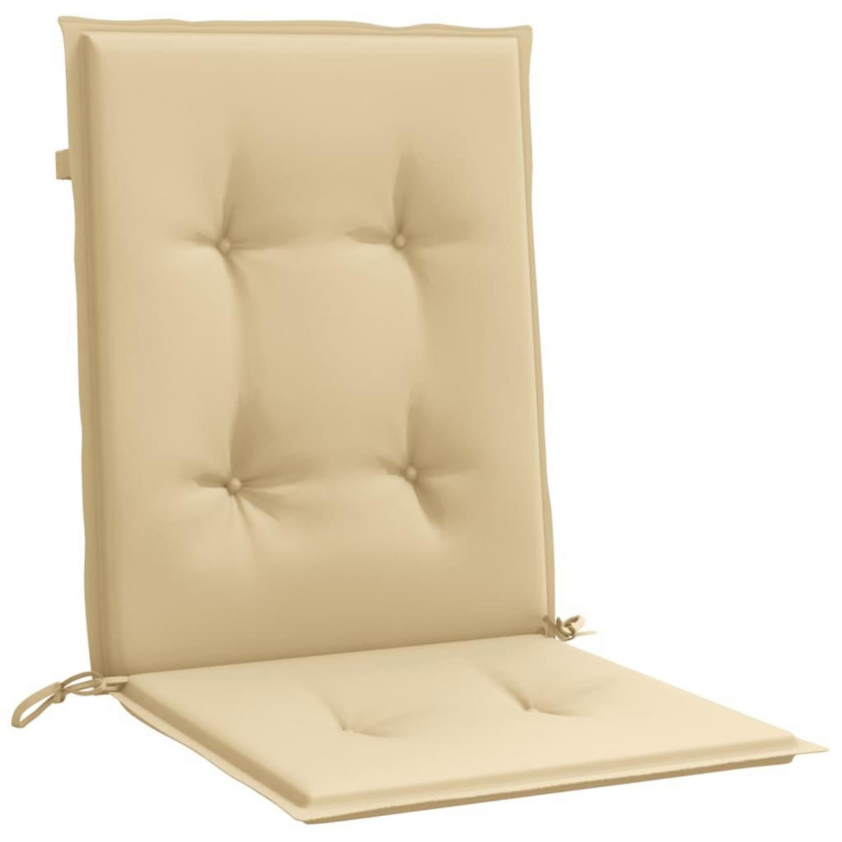 VIDAXL Coussins de chaise a dossier bas lot de 6 beige melange tissu