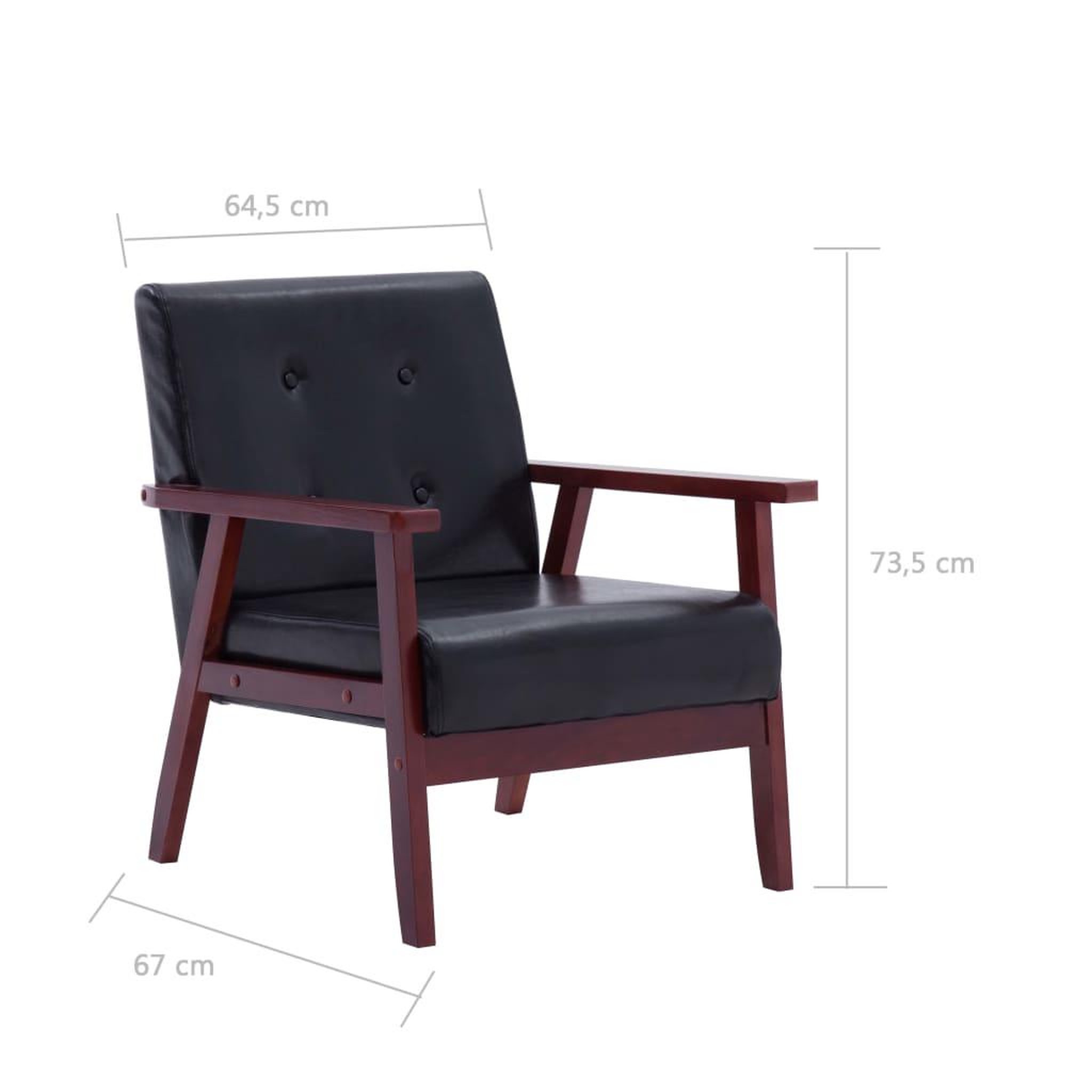 Voir la diapositive 6 : VIDAXL Ensemble de canapes 3 pcs noir similicuir