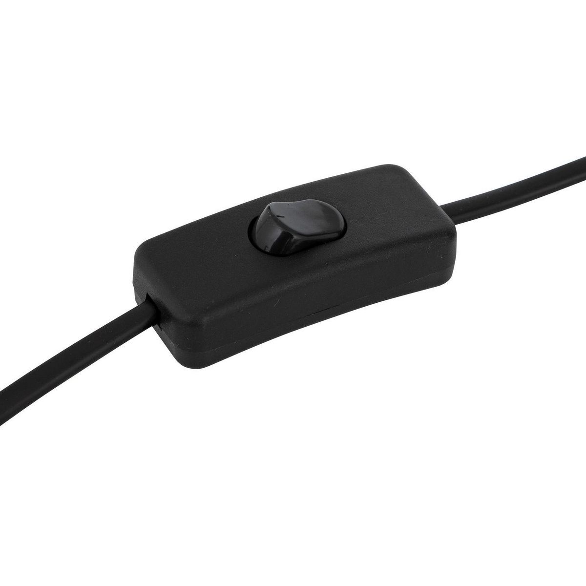 ATMOSPHERA Lampe à poser en métal et coton TOBIE - H. 33 cm - Blanc et noir