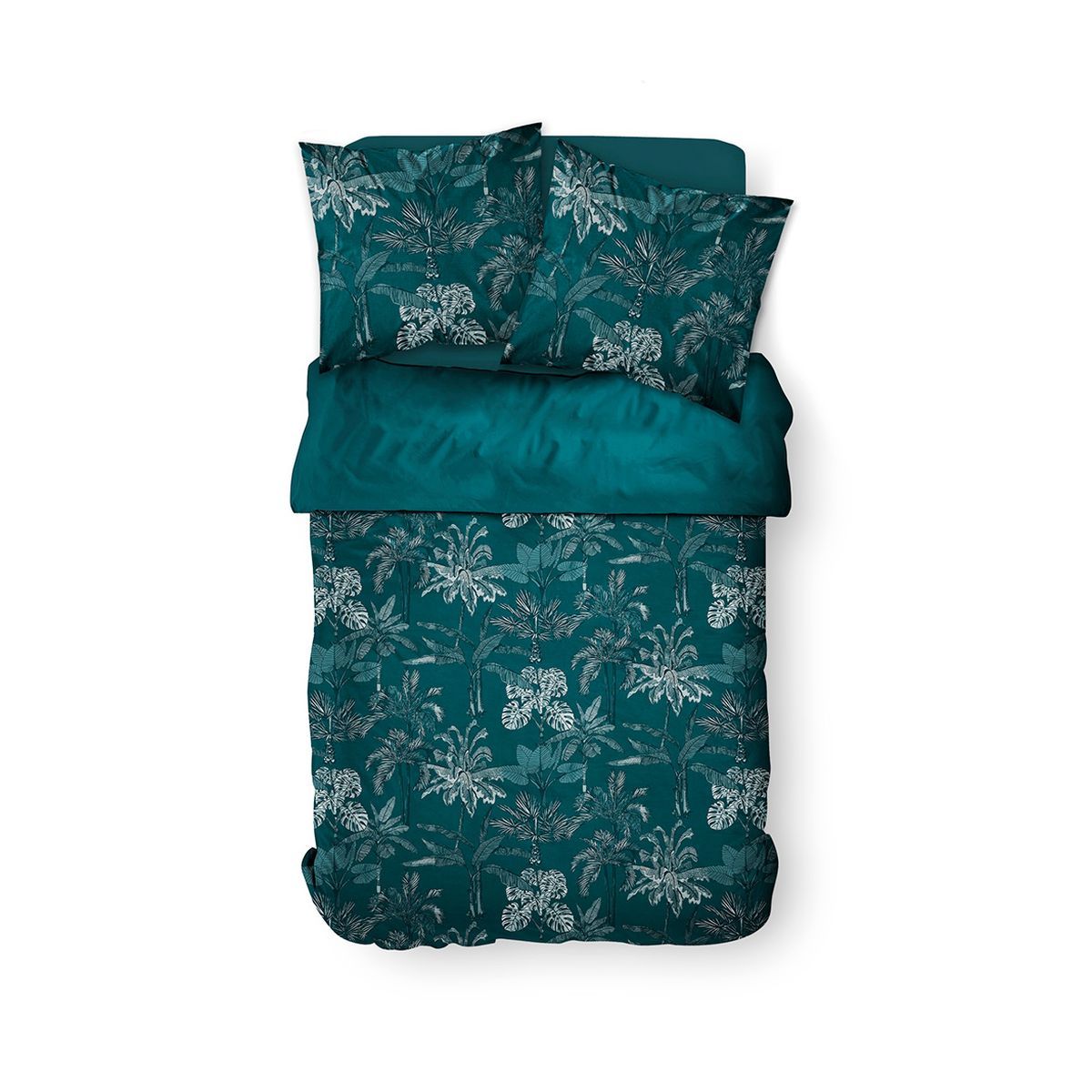 TODAY Parure housse de couette fantaisie en coton 57 fils IRIS