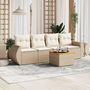 Voir la diapositive 1 : VIDAXL Salon de jardin avec coussins 5 pcs beige resine tressee