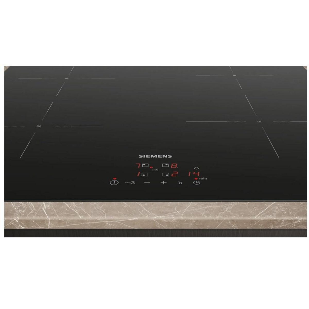 Siemens Table de cuisson induction 60cm 4 foyers 4600w noir - EU611BEB5E