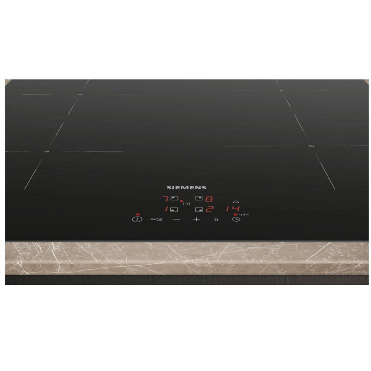 Siemens Table de cuisson induction 60cm 4 foyers 4600w noir - EU611BEB5E