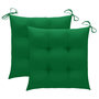 Voir la diapositive 2 : VIDAXL Chaise a bascule avec coussin vert Bois de teck solide