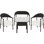 Habitat et Jardin Salon de jardin en métal et plastique  Céora  - 4 places - Noir