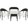 Voir la diapositive 1 : Habitat et Jardin Salon de jardin en métal et plastique  Céora  - 4 places - Noir