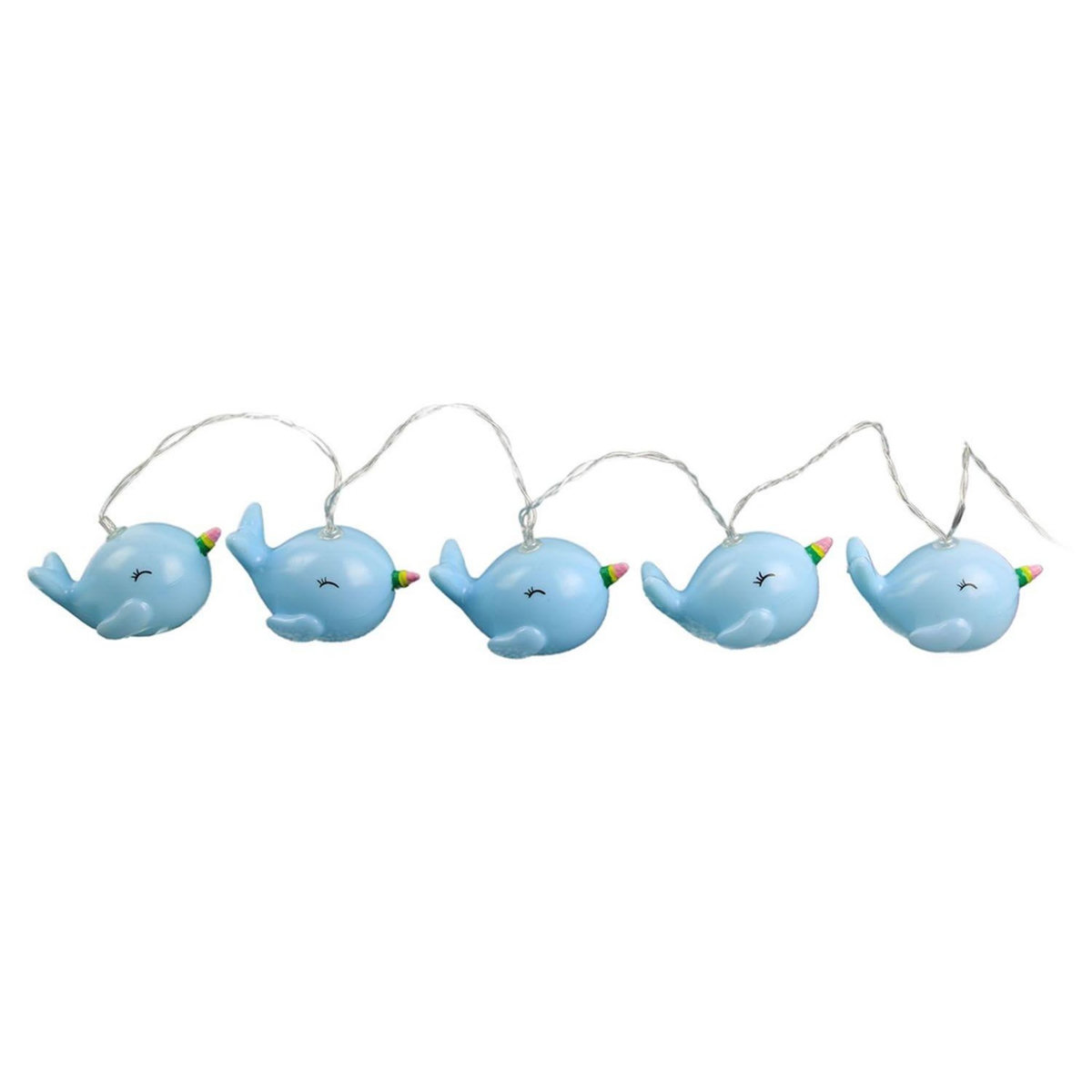 Hello Kids Guirlande lumineuse enfant Baleine - L. 165 cm - Bleu