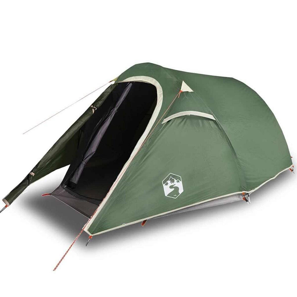 VIDAXL Tente de camping tunnel 2 personnes vert impermeable