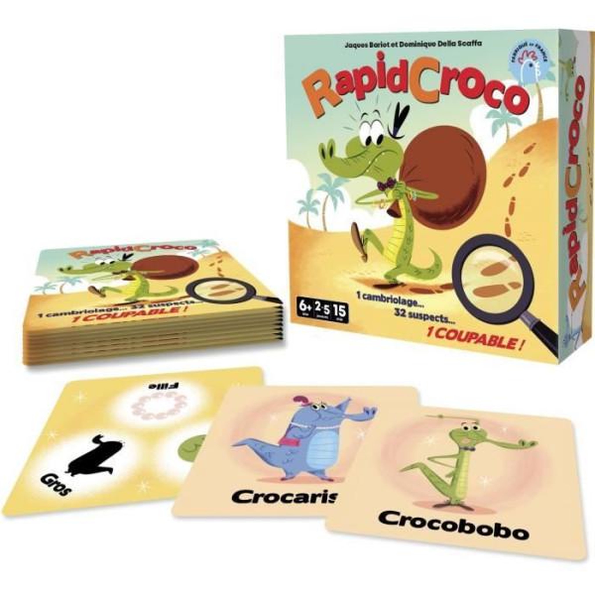 Voir la diapositive 3 : Asmodee Rapidcroco - asmodee - jeu d'enquete - 32 suspect 1 coupable