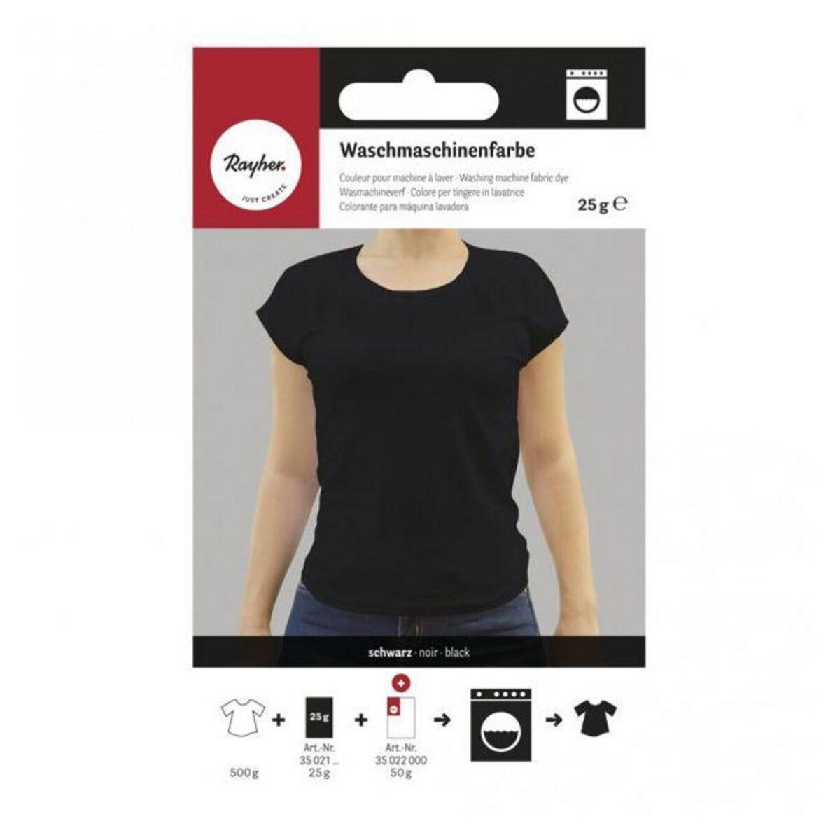 Rayher Colorant à textile pour machine à laver - Noir