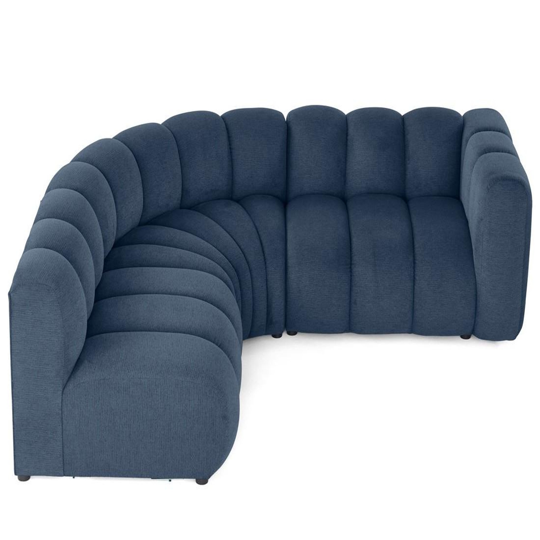 Voir la diapositive 4 : LISA DESIGN Debbie - canapé modulable d'angle gauche 4 places avec accoudoir en tissu texturé