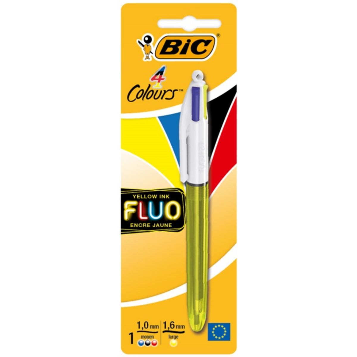 BIC Stylo BIC 4 couleurs fluo