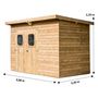 Voir la diapositive 3 : Habrita Abri de jardin bois - Autoclavé - 6,78m²