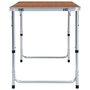 Voir la diapositive 4 : VIDAXL Table pliable de camping Aluminium 120x60 cm