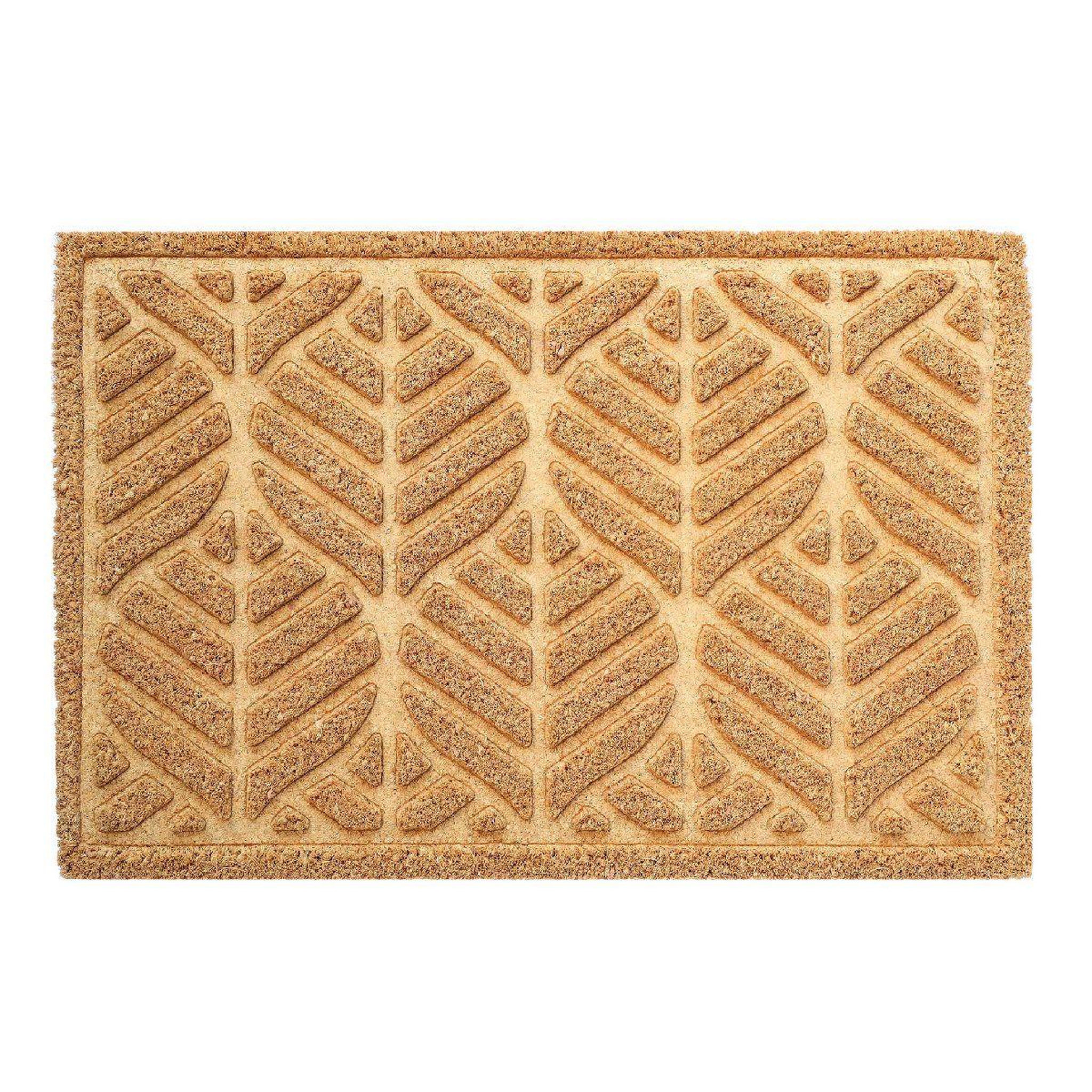 Douceur d'Intérieur Paillasson Rectangulaire  Palmette  40x60cm Naturel