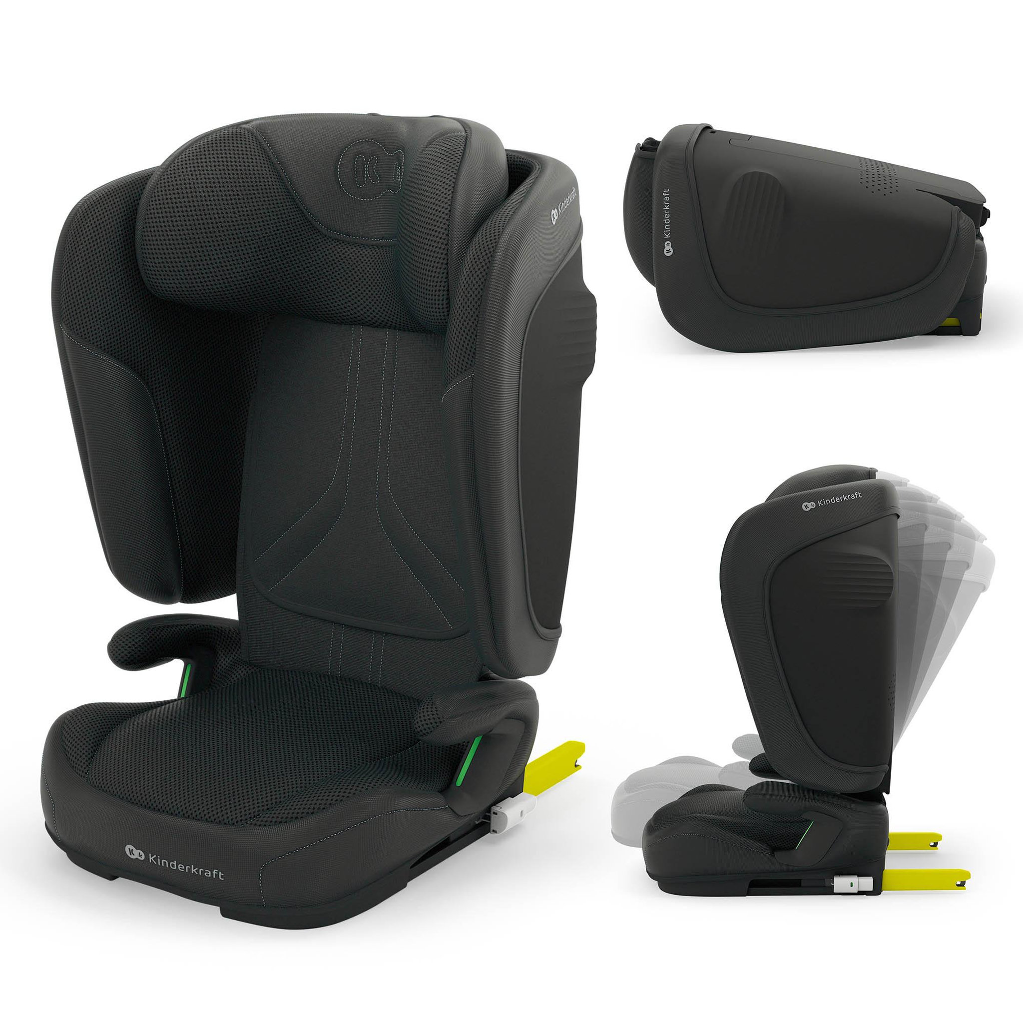 Voir la diapositive 1 : KINDERKRAFT Siège auto isofix pliable avec protection