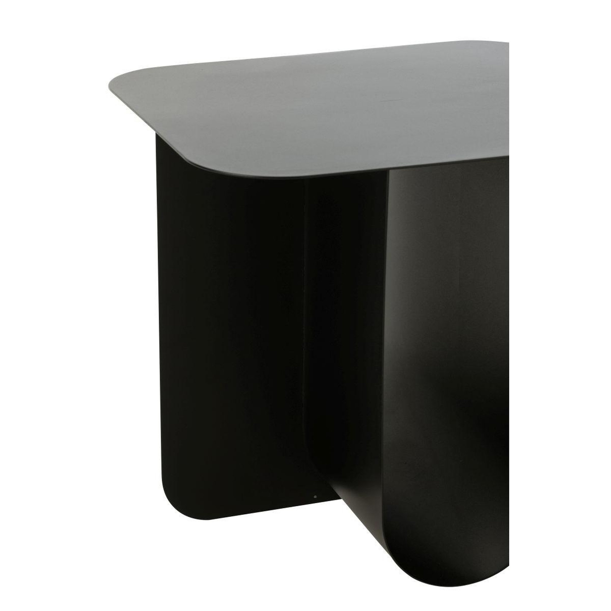 Voir la diapositive 5 : J-LINE Table d'Appoint Carrée en Métal  Reva  39cm Noir