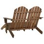 Voir la diapositive 4 : VIDAXL Chaise de jardin Adirondack 2 places repose-pied sapin marron