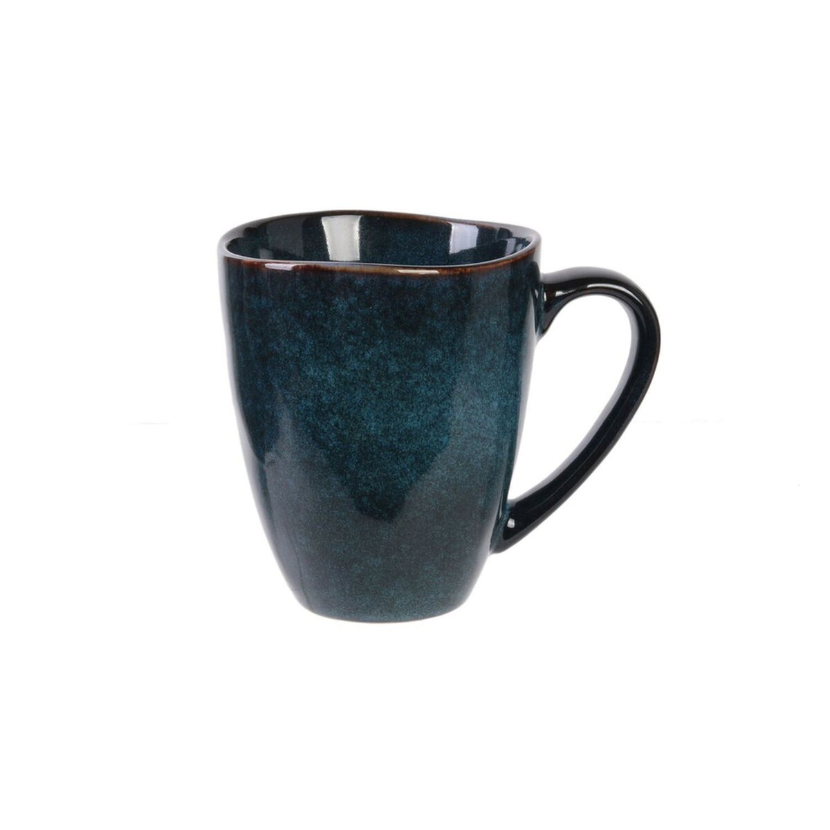 Saveur et dégustation Mug en Céramique au design minéral - 300 ml - Bleu