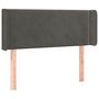 Voir la diapositive 2 : VIDAXL Tete de lit avec oreilles Gris fonce 83x16x78/88 cm Velours