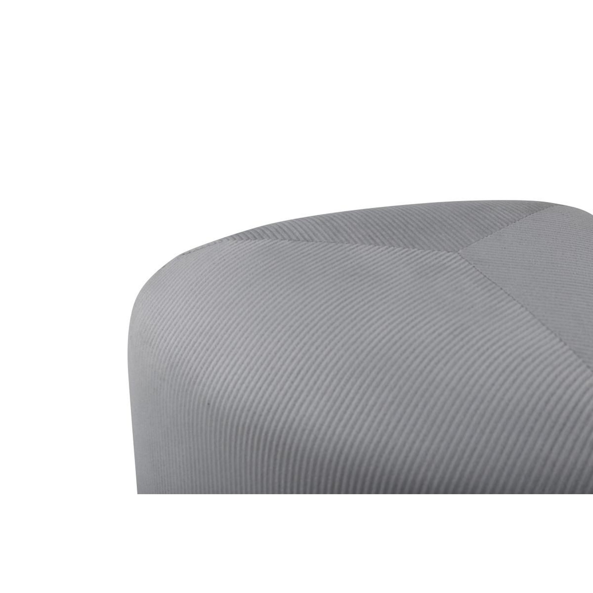 Voir la diapositive 3 : Paris Prix Pouf en velours côtelé  peg  46cm gris