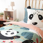 Voir la diapositive 2 : Home collection Parure housse de couette 100% microfibre 140x200 cm, panda