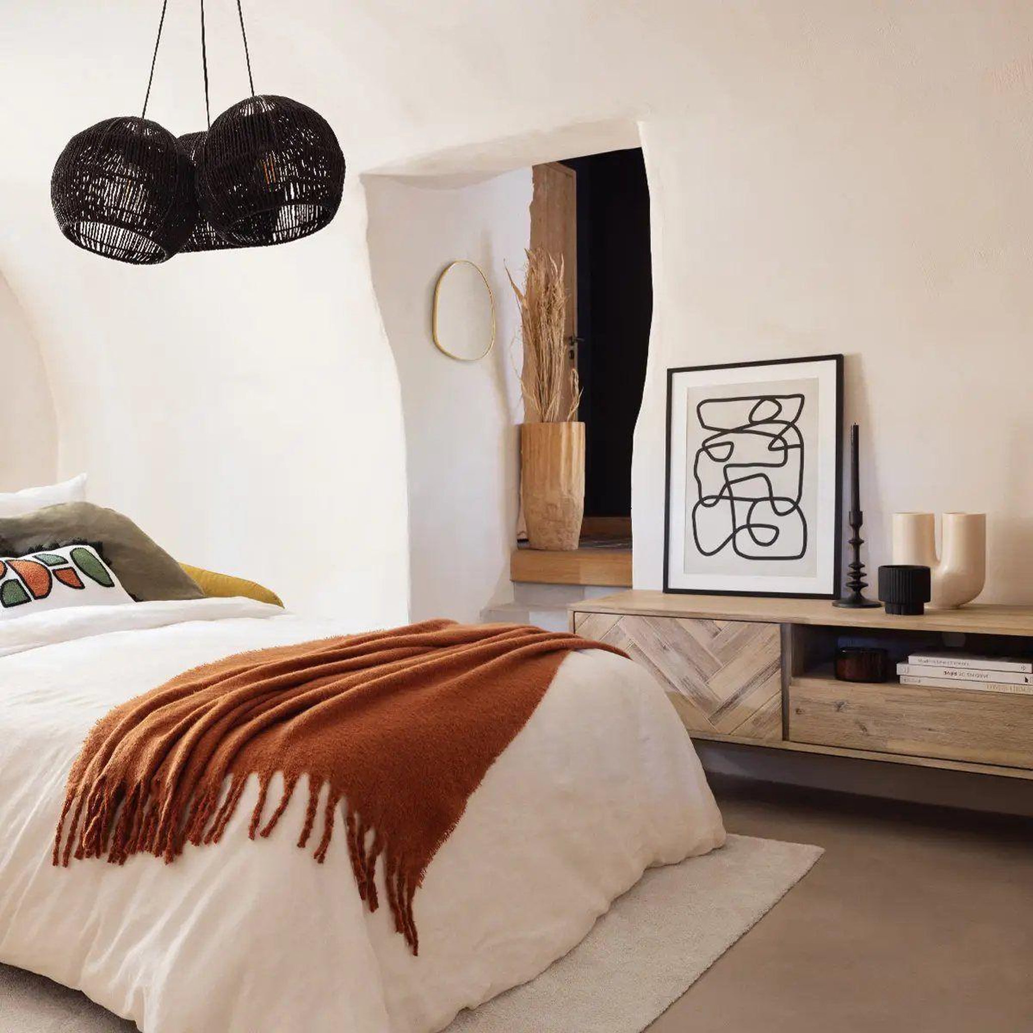 Voir la diapositive 3 : ATMOSPHERA Miroir mural déco  roman  39cm or