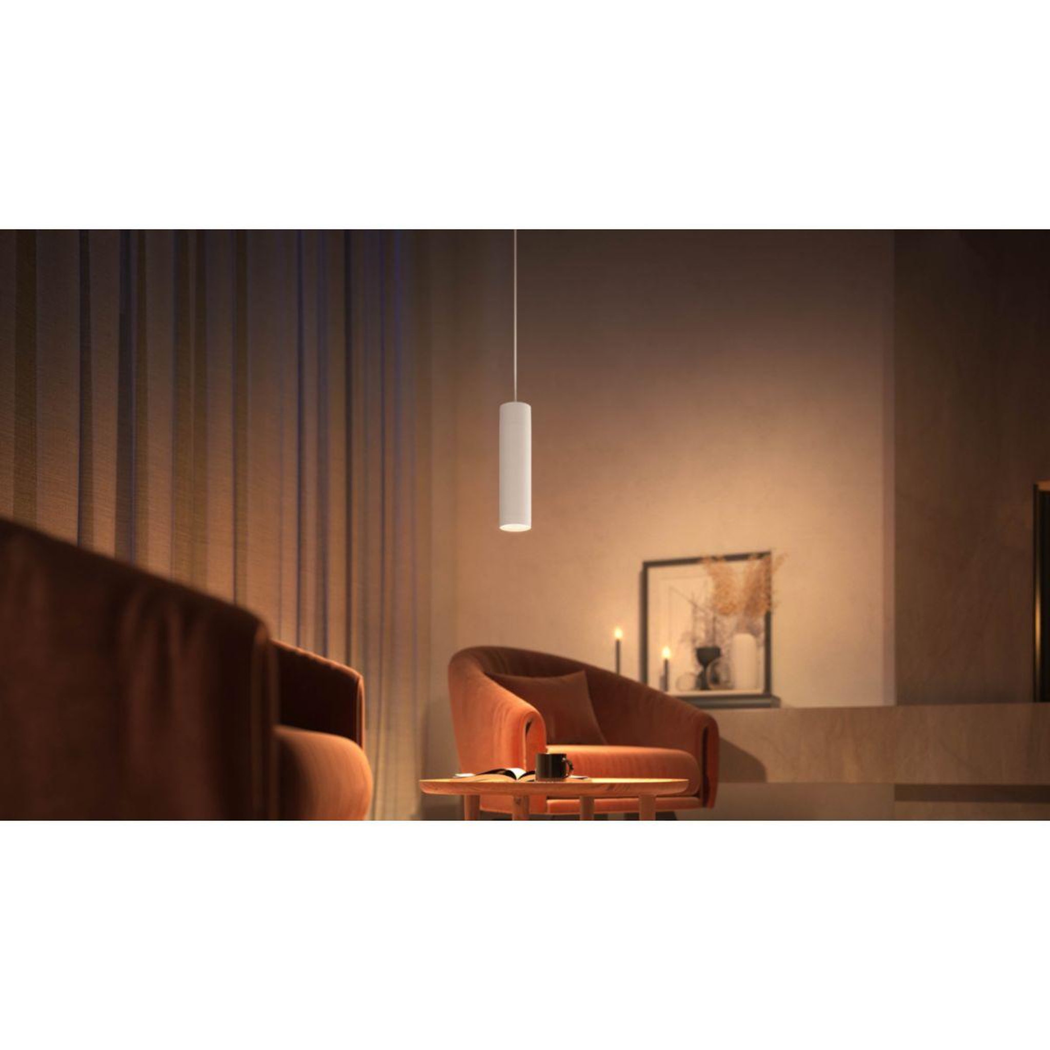 Voir la diapositive 2 : Philips Luminaire HUE W&C Perifo cylindrique Blanche