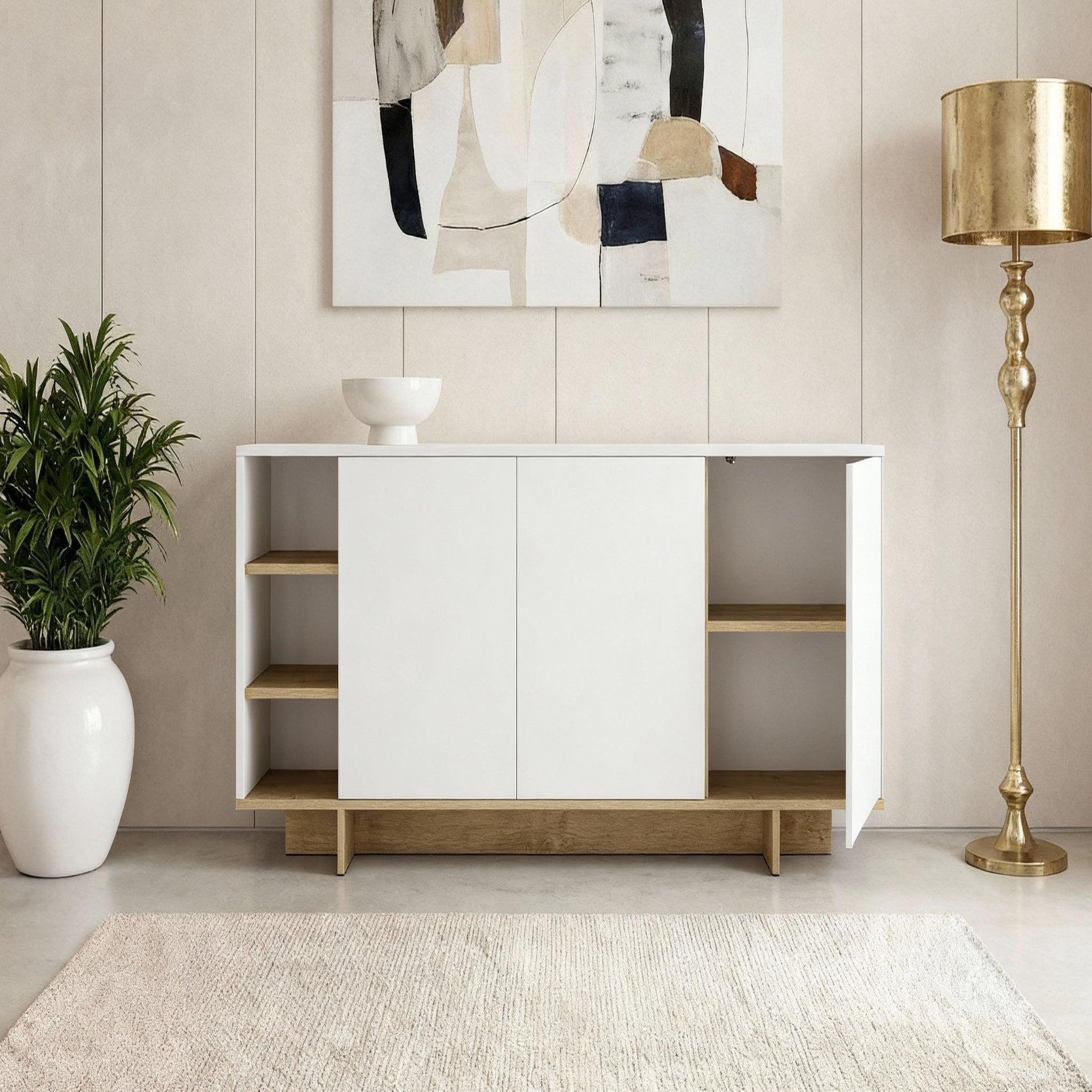 Voir la diapositive 5 : CASANOVA PARIS Calyo - buffet 3 portes 170cm en mélamine