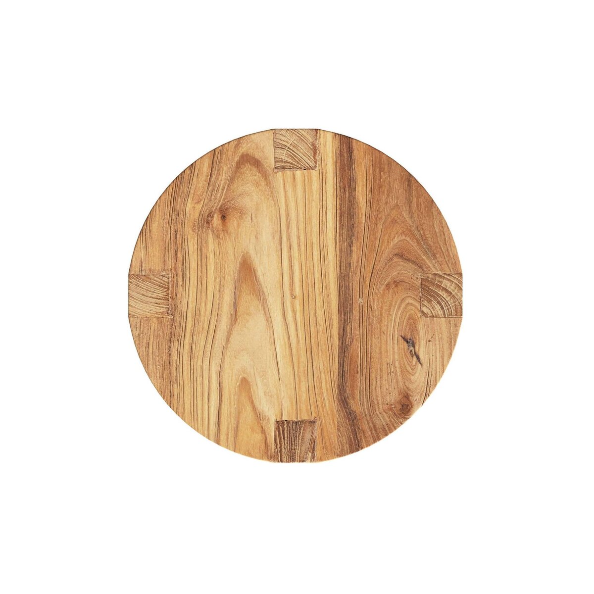 Rendez vous déco Tabouret rond en bois de teck recyclé H45,5 cm-Noé