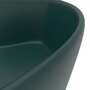 VIDAXL Lavabo de luxe avec trop-plein Vert fonce mat 36x13cm Ceramique