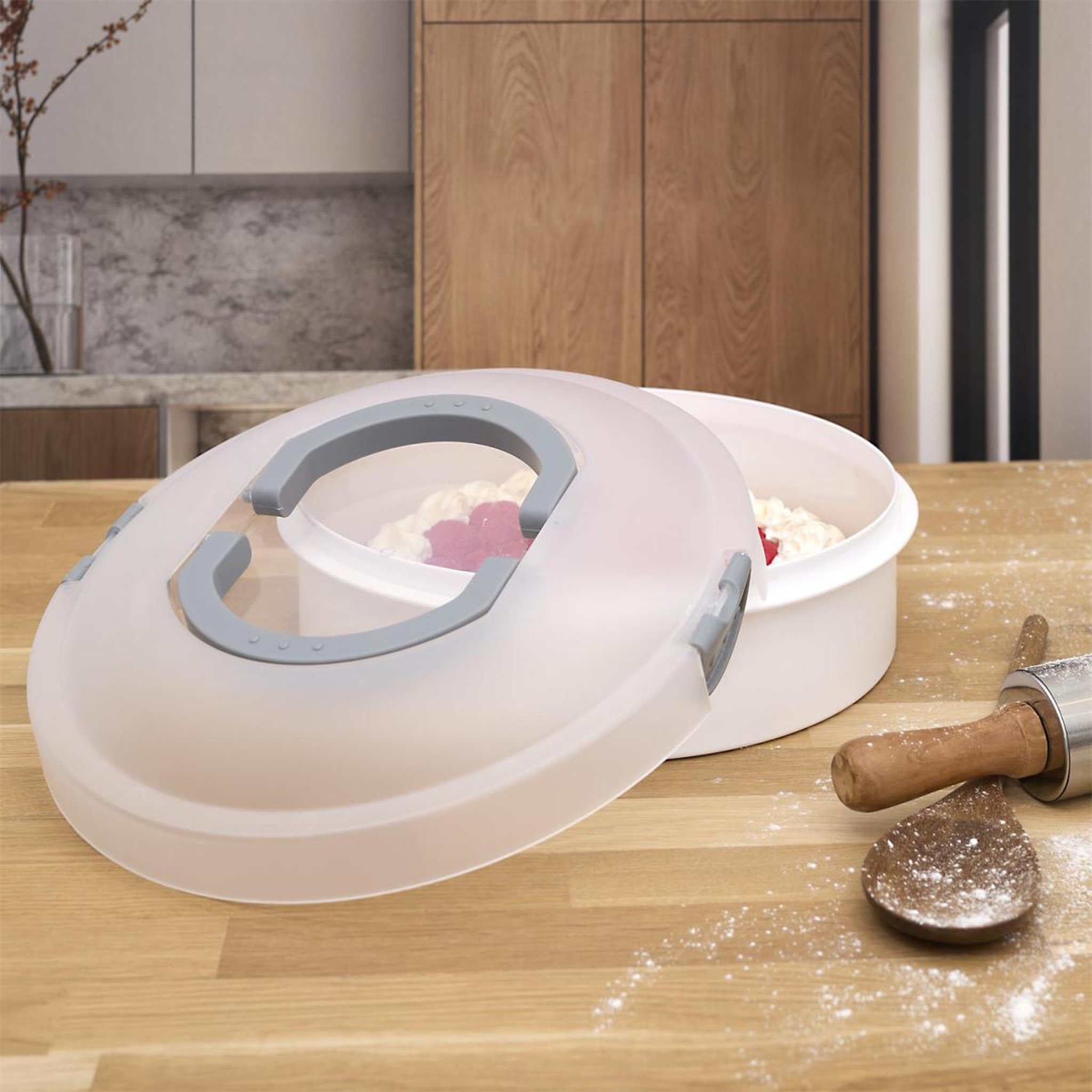 Voir la diapositive 4 : Lily Cook Boîte à gâteaux  transportable  28cm transparent