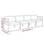 Voir la diapositive 6 : VIDAXL Salon de jardin 4 pcs avec coussins Aluminium Anthracite