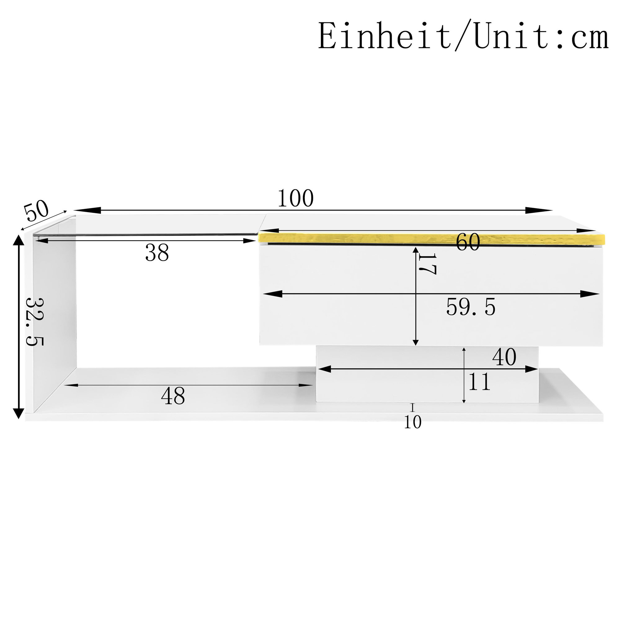 Voir la diapositive 3 : MERAX Table basse rectangulaire