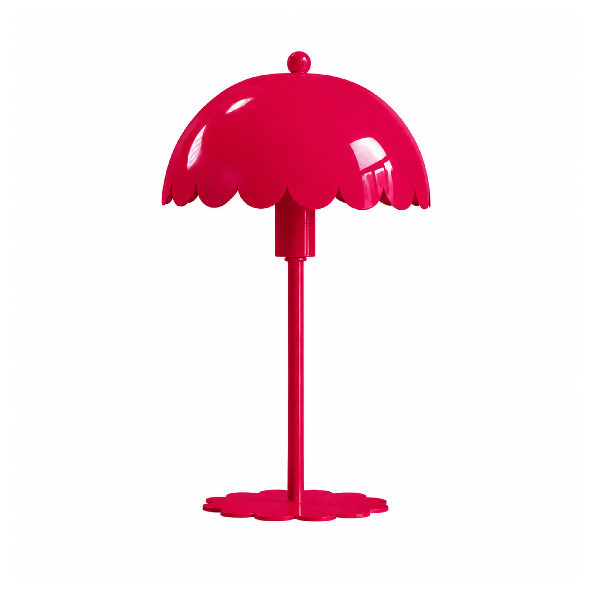 Voir la diapositive 3 : MAISON PAVANE Lampe à poser en métal framboise-margot