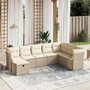Voir la diapositive 1 : VIDAXL Salon de jardin avec coussins 8 pcs beige resine tressee