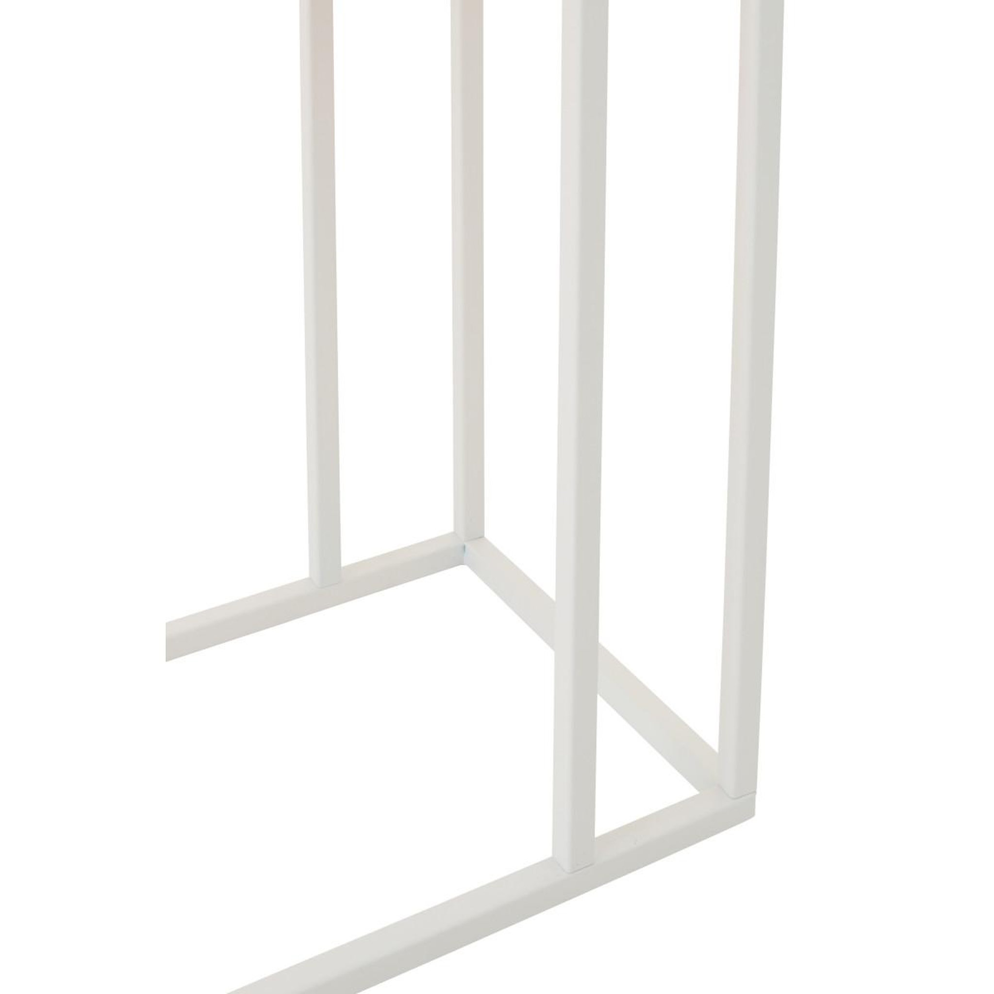Voir la diapositive 5 : J-LINE Table d'appoint à carreaux  spia  60cm orange & blanc