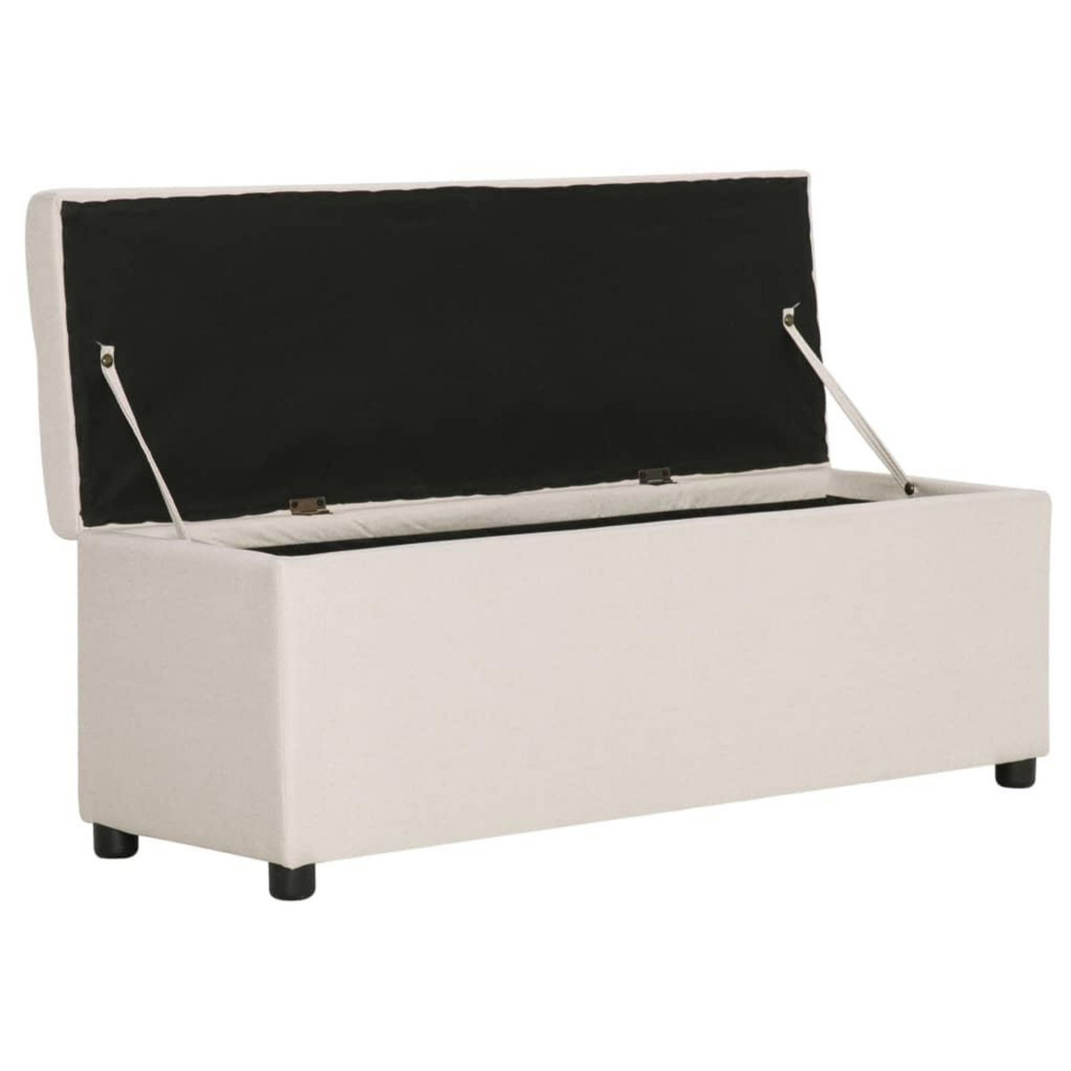 VIDAXL Banc avec compartiment de rangement 116 cm Creme Polyester