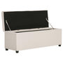 Voir la diapositive 5 : VIDAXL Banc avec compartiment de rangement 116 cm Creme Polyester