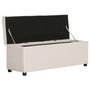 Voir la diapositive 5 : VIDAXL Banc avec compartiment de rangement 116 cm Creme Polyester