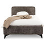 Voir la diapositive 1 : IDIMEX Lit simple LEVERDA 90 x 190 cm, revêtement en tissu