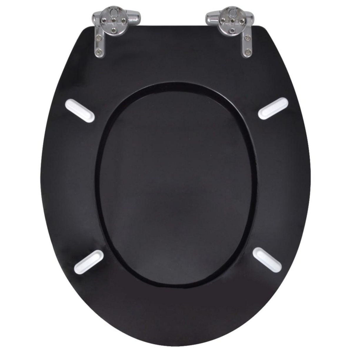 VIDAXL Siege de toilette MDF Couvercle a fermeture en douceur Noir