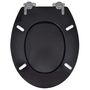 Voir la diapositive 5 : VIDAXL Siege de toilette MDF Couvercle a fermeture en douceur Noir