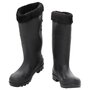 Voir la diapositive 2 : VIDAXL Bottes de pluie avec chaussettes amovibles noir taille 38 PVC