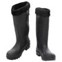 Voir la diapositive 2 : VIDAXL Bottes de pluie avec chaussettes amovibles noir taille 38 PVC