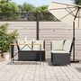 Voir la diapositive 3 : VIDAXL Salon de jardin 3 pcs avec coussins noir resine tressee